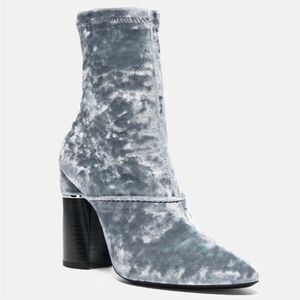 Philip Lim Blue Crushed Velvet HighHeel Boots